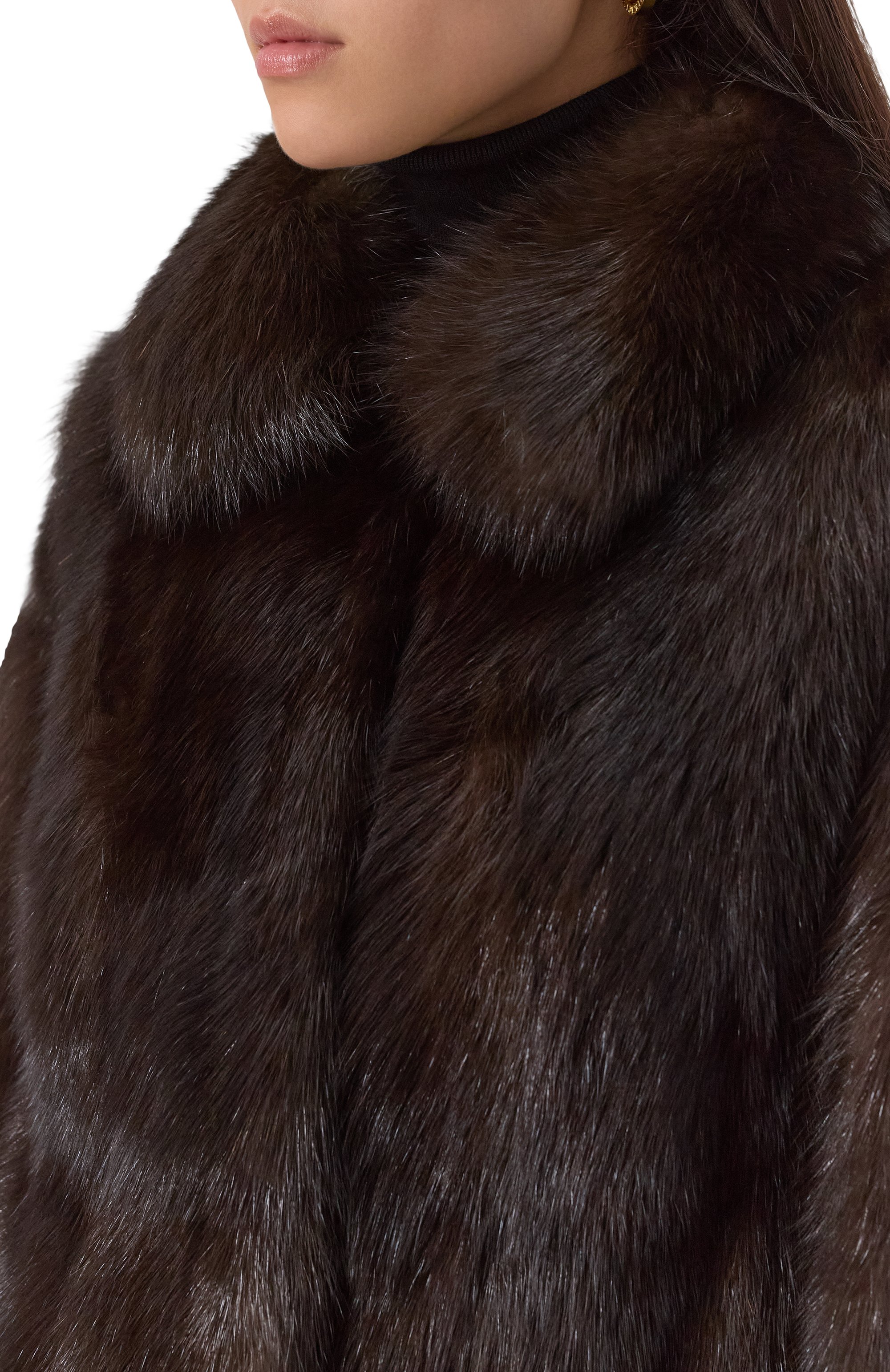 Шуба из соболя MANZONI24 темно-коричневого цвета по цене 3965000 руб., арт. 25M1598-ZFST, фото 5 Шуба из соболя MANZONI24, арт. 25M1598-ZFST, фото 5