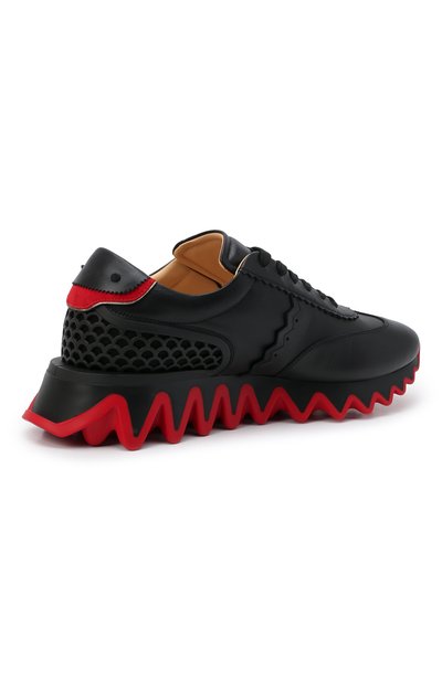 Кожаные кроссовки loubishark CHRISTIAN LOUBOUTIN черного цвета по цене 94350 руб., арт. 3210983/L0UBISHARK FLAT, фото 4 Кожаные кроссовки loubishark CHRISTIAN LOUBOUTIN, арт. 3210983/L0UBISHARK FLAT, фото 4