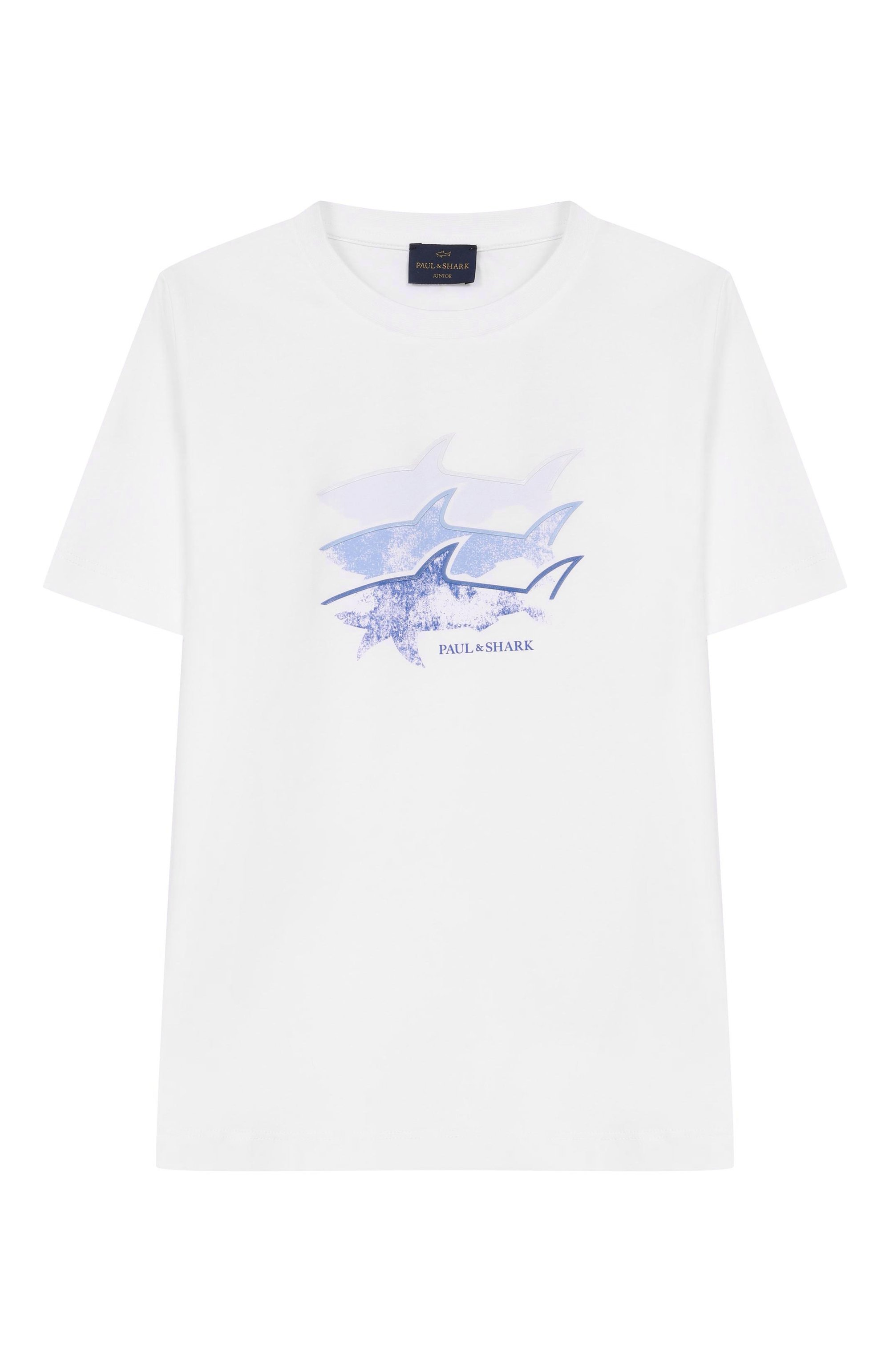 Хлопковая футболка PAUL & SHARK JUNIOR, арт. WQM00H/LAA54/6A-8A, фото 1