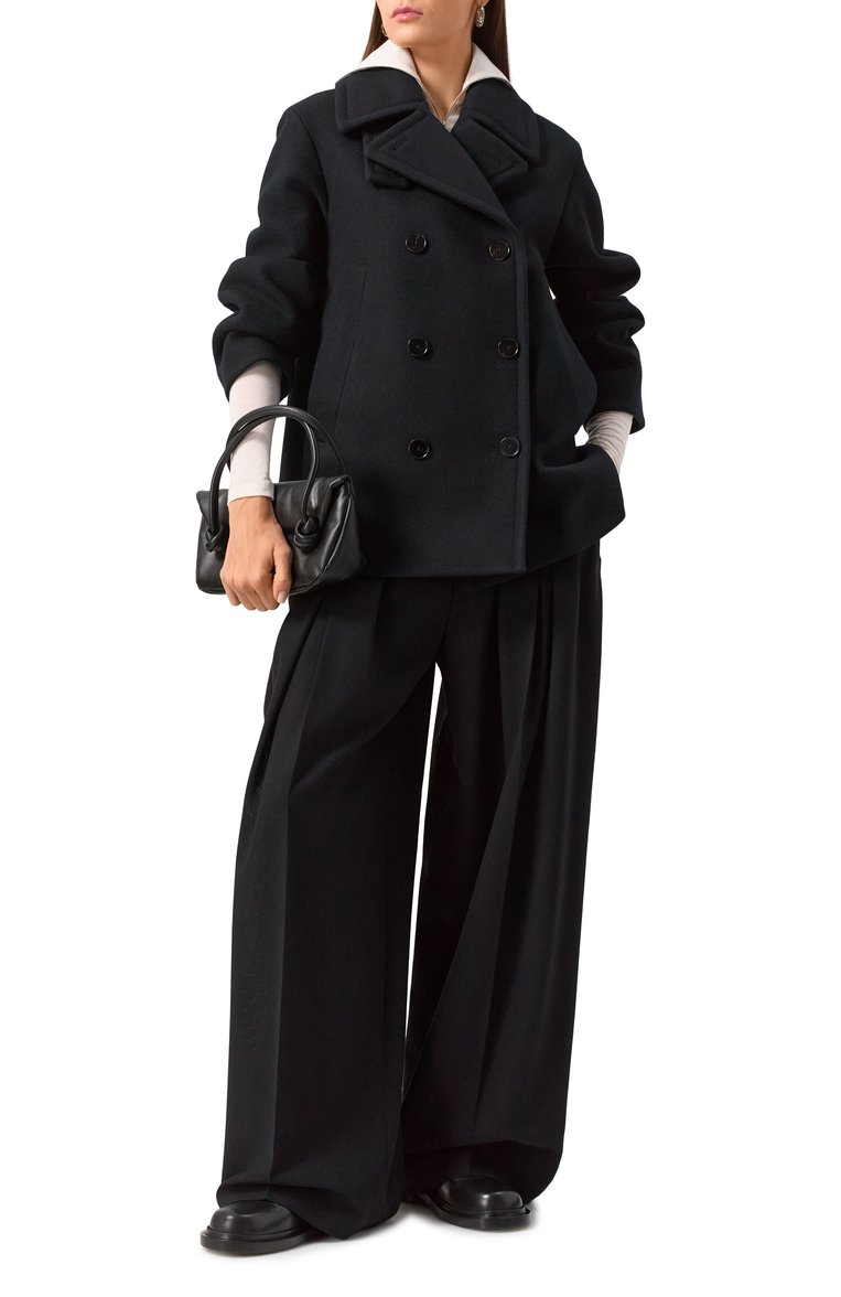 Женская водолазка JIL SANDER кремового цвета, арт. J40GC0021-J70021 | Фото 2 (Материал внешний: Шерсть, Синтетический материал; Рукава: Длинные; Длина (для топов): Стандартные; Стили: Минимализм; Женское Кросс-КТ: Водолазка-одежда)