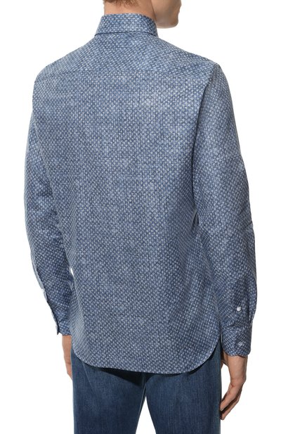 Хлопковая рубашка SONRISA синего цвета по цене 26800 руб., арт. IFI0R9/I3071, фото 4 Хлопковая рубашка SONRISA, арт. IFI0R9/I3071, фото 4