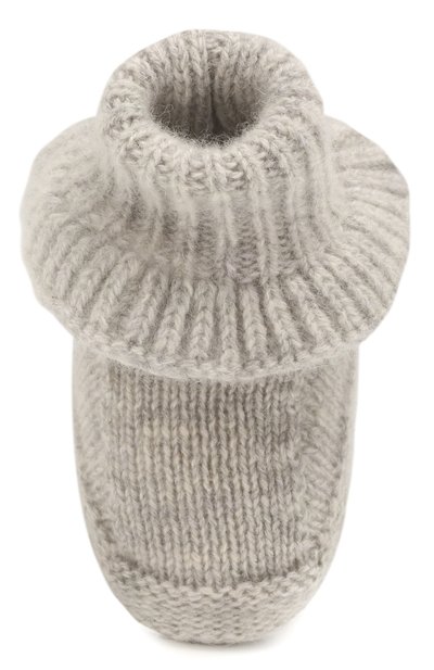 Кашемировые пинетки BABY T серого цвета по цене 5565 руб., арт. 19AIC873SA, фото 4 Кашемировые пинетки BABY T, арт. 19AIC873SA, фото 4