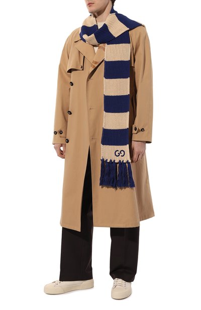 Хлопковый шарф GUCCI, арт. 655824 4G111, фото 2