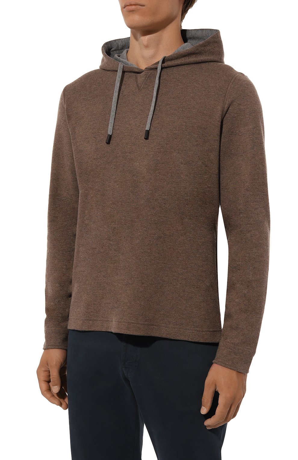 Худи из хлопка и кашемира CAPOBIANCO, арт. 17M433.LB00., фото 3