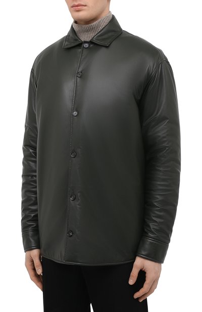 Кожаная рубашка BOTTEGA VENETA, арт. 663218/V16H0, фото 3