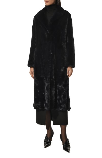 Шуба из меха норки LORO PIANA темно-синего цвета по цене 4225000 руб., арт. FAI4528, фото 3 Шуба из меха норки LORO PIANA, арт. FAI4528, фото 3