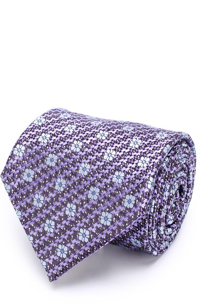 Мужской шелковый галстук с узором ZEGNA, арт. Z2E74/1XW