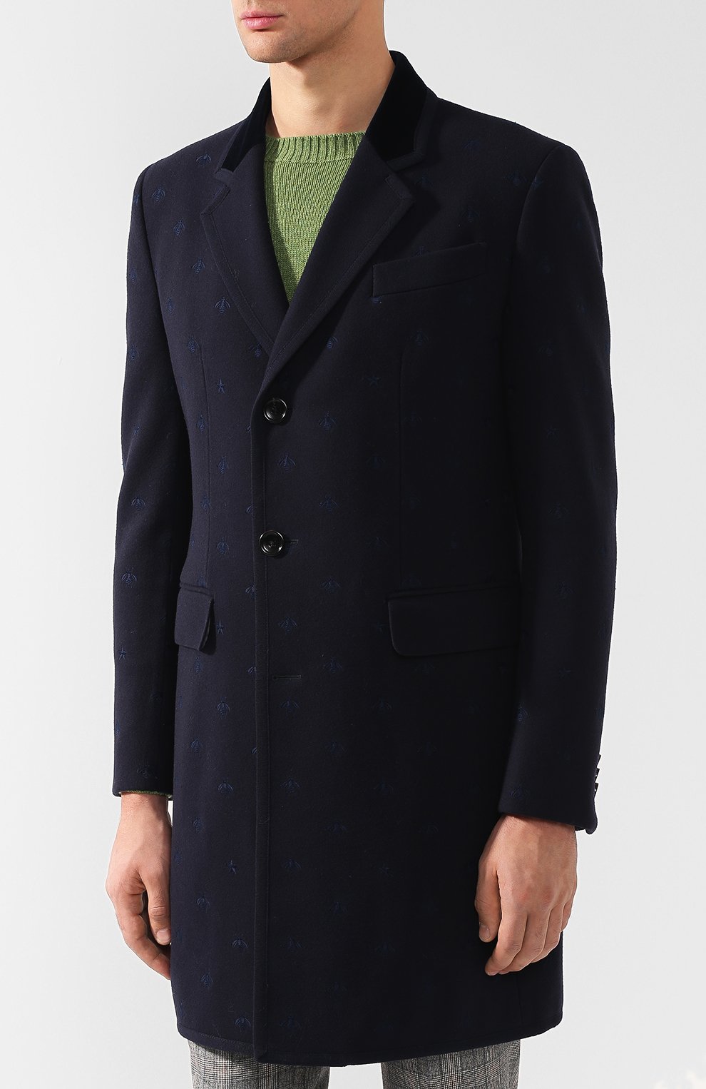 Однобортное пальто из шерсти GUCCI, арт. 522526/Z510C, фото 3