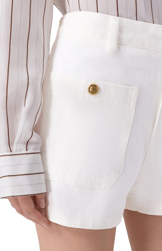 Джинсовые шорты The Cruise Frame Denim 4026728/THE CRUISE SH0RT Белый  4026728/THE CRUISE SH0RT Фото 5