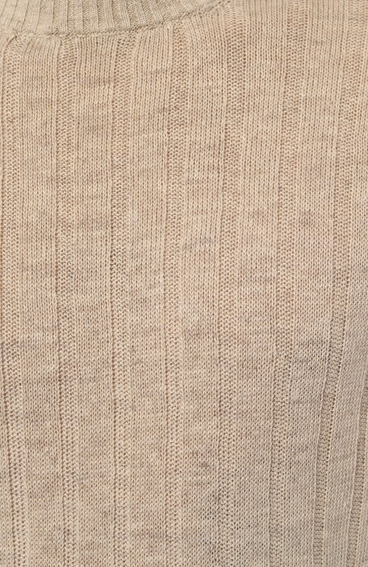 Джемпер изо льна и хлопка Brunello Cucinelli M2L70B2273 Бежевый  M2L70B2273 Фото 5