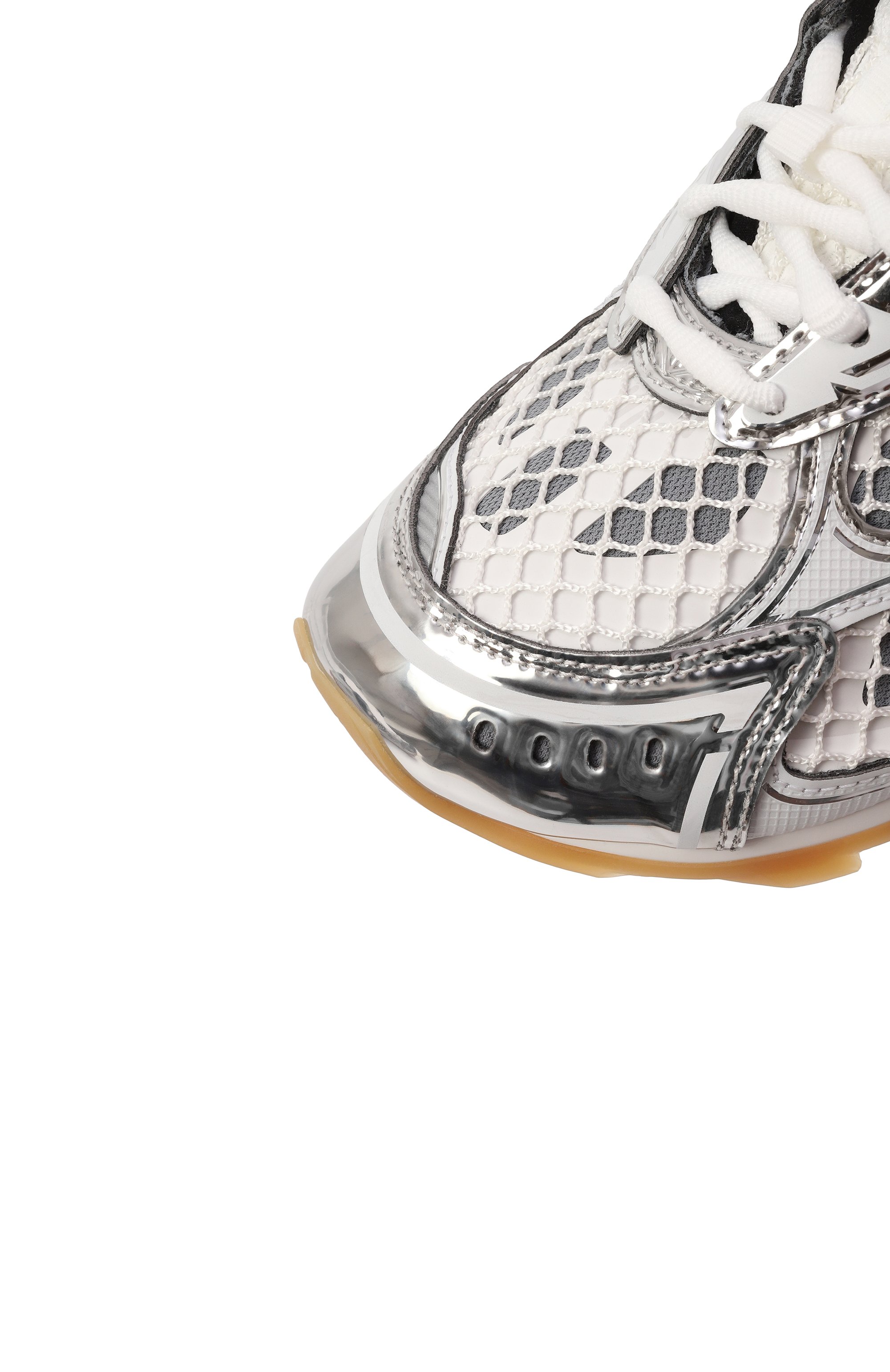 Комбинированные кроссовки orbit BOTTEGA VENETA серебряного цвета по цене 112500 руб., арт. 755915/V2X40, фото 7 Комбинированные кроссовки orbit BOTTEGA VENETA, арт. 755915/V2X40, фото 7