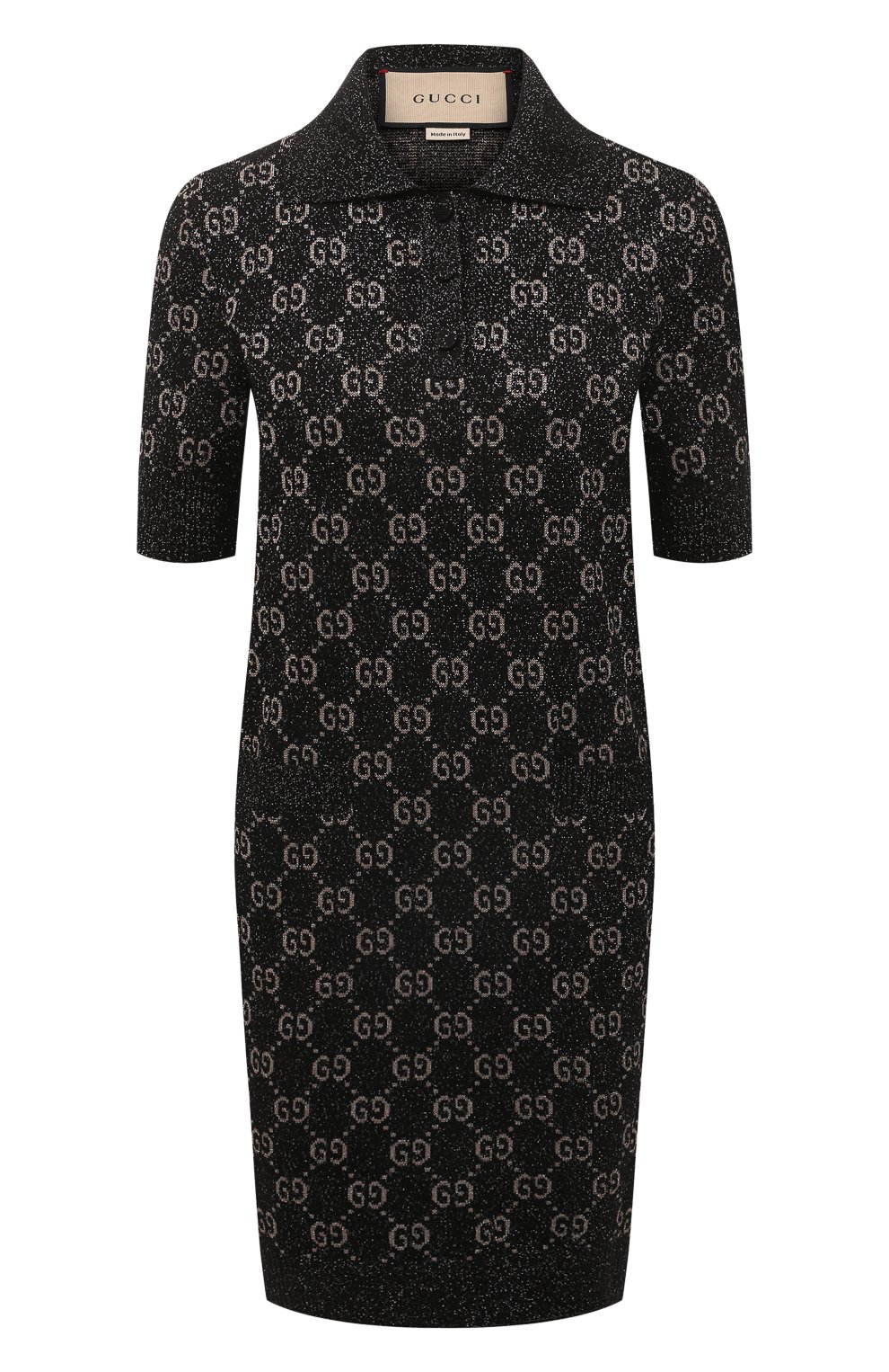 Хлопковое платье GUCCI черного цвета по цене 187200 руб., арт. 678437/XKB54, фото 1 Хлопковое платье GUCCI, арт. 678437/XKB54, фото 1
