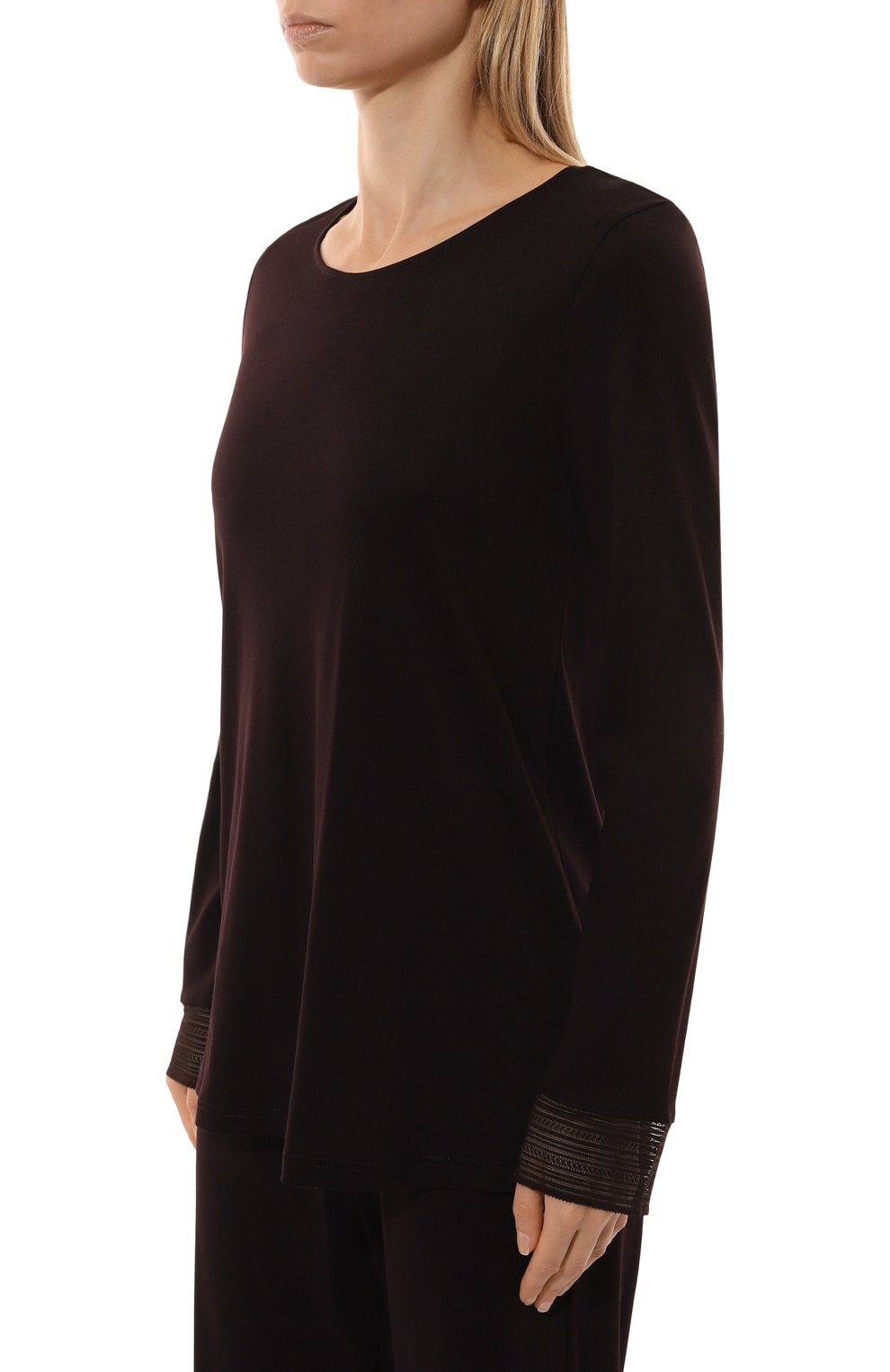 Хлопковая пижама HANRO темно-фиолетового цвета по цене 30940 руб., арт. 074879, фото 3 Хлопковая пижама HANRO, арт. 074879, фото 3