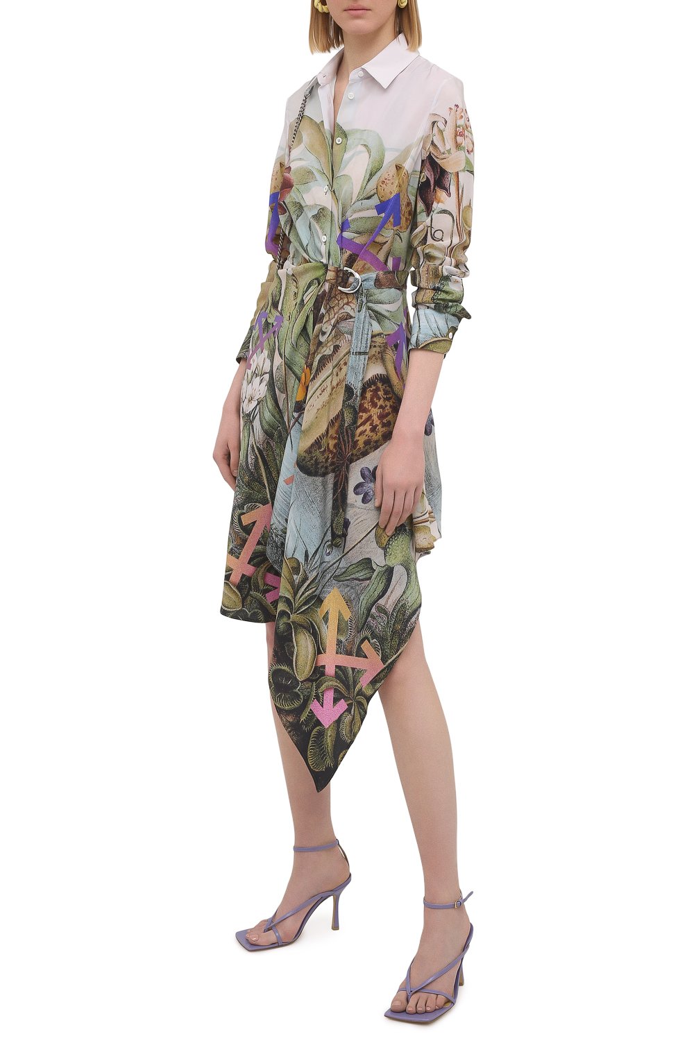 Шелковое платье OFF-WHITE, арт. 0WDB325S21FAB005, фото 2