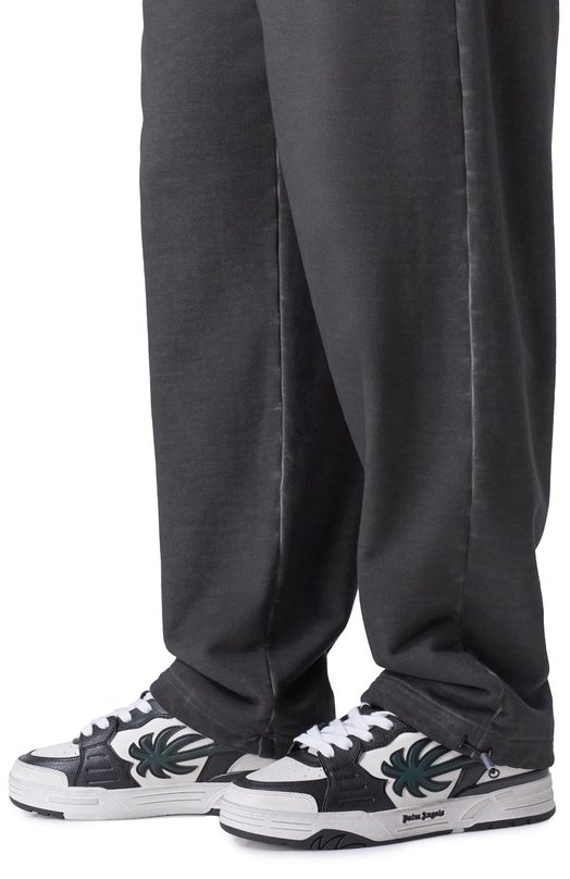 Кожаные кеды Venice Worn Out Palm Angels PMIA101F25LEA001 Чёрно-белый  PMIA101F25LEA001 Фото 3