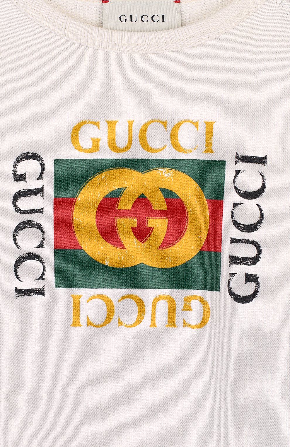 Хлопковый свитшот с логотипом бренда GUCCI, арт. 497819/X9P52, фото 3