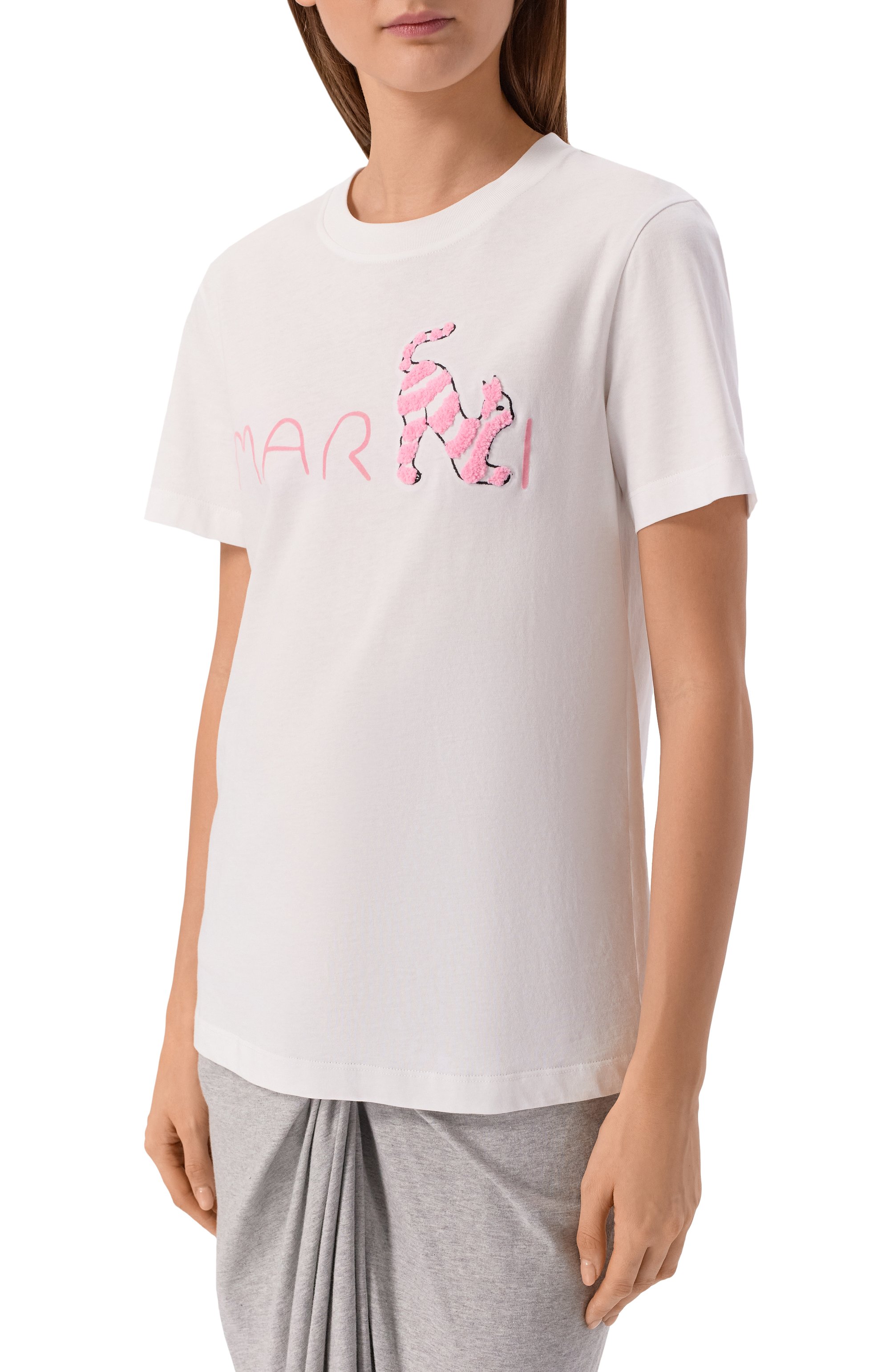 Хлопковая футболка MARNI, арт. THJE0293S3/USCY84, фото 3