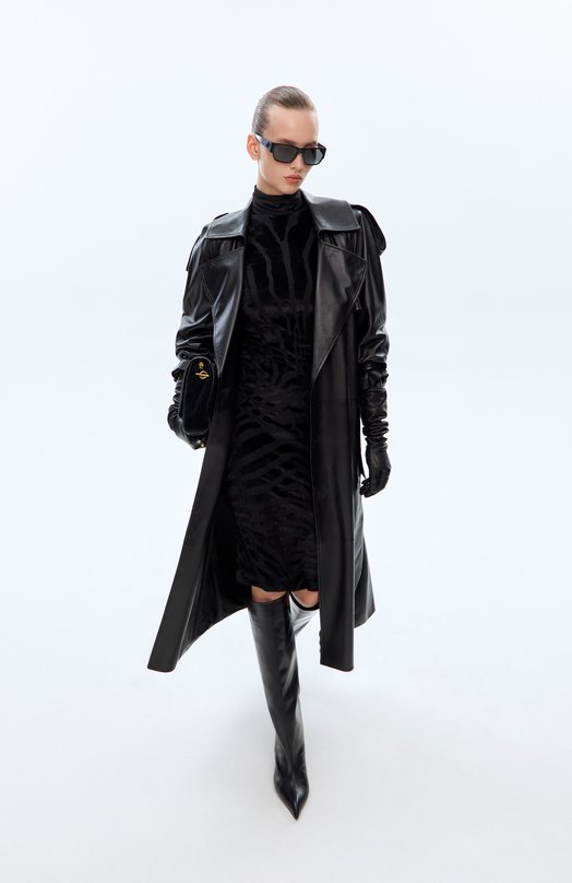 Платье из вискозы Balmain FF0RF075/JL11 Чёрный  FF0RF075/JL11 Фото 5