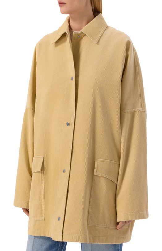 Вельветовая куртка-рубашка TOTEME 261-WR00269-FB0554 Бежевый  261-WR00269-FB0554 Фото 3