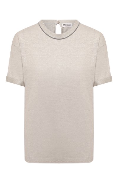 Женская льняная футболка BRUNELLO CUCINELLI, арт. MH987BS100