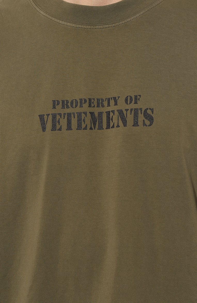 Хлопковая футболка VETEMENTS, арт. UE64TR330Z, фото 1