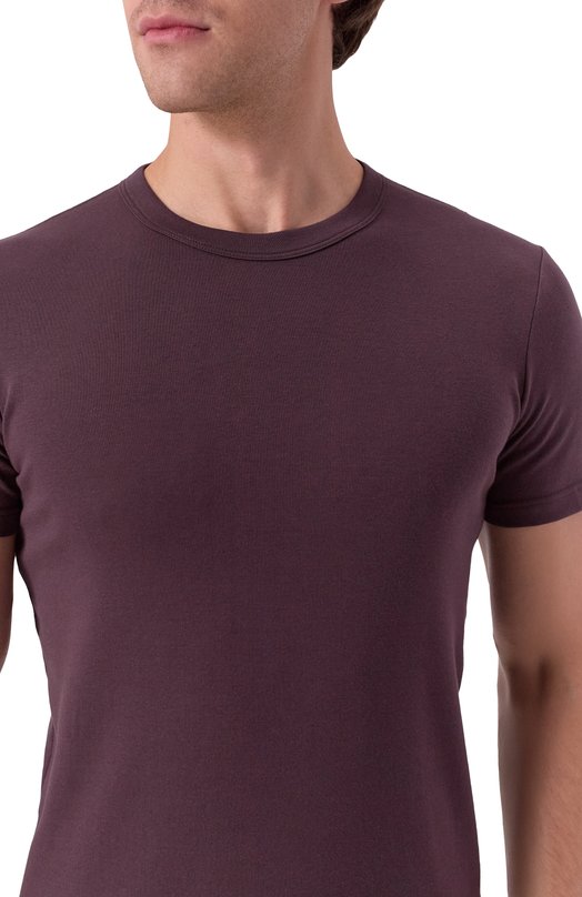Хлопковая футболка Kiton UNWM008K0275H05 Бордовый  UNWM008K0275H05 Фото 5
