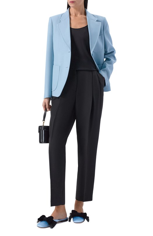 Текстильные сабо Reinette Valentino 8W2S0NK7/RAA Голубой  8W2S0NK7/RAA Фото 3