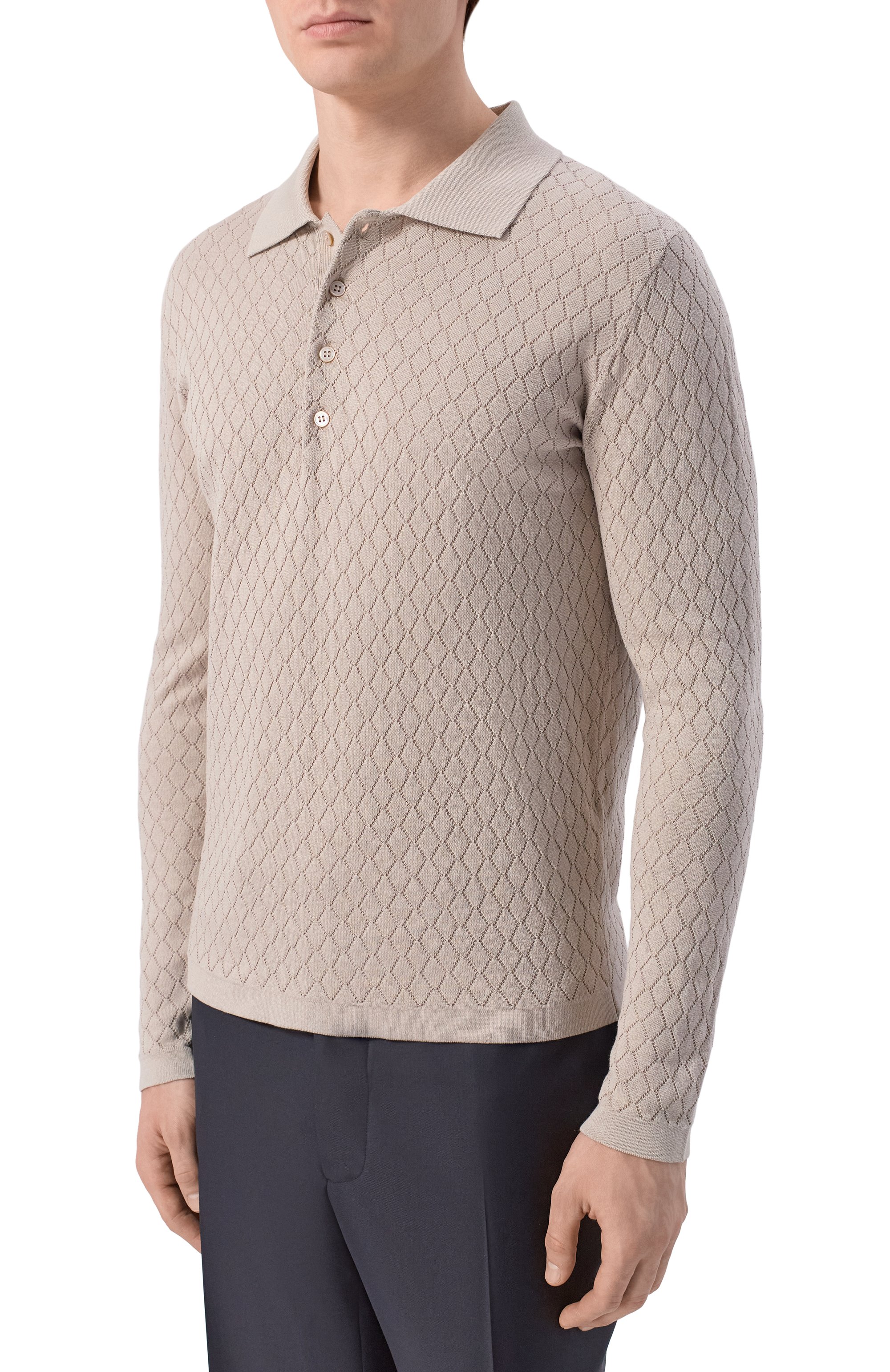 Поло из шелка и хлопка MVST, арт. M26.2PM.K140/Y205 R0MBI 3D, фото 3