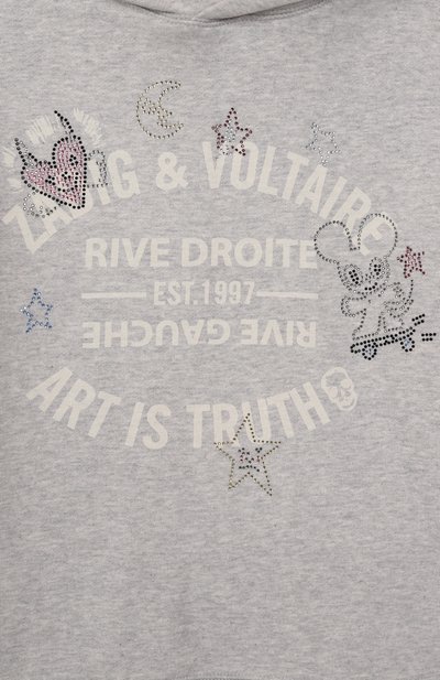 Хлопковое худи ZADIG AND VOLTAIRE, арт. X60327, фото 3