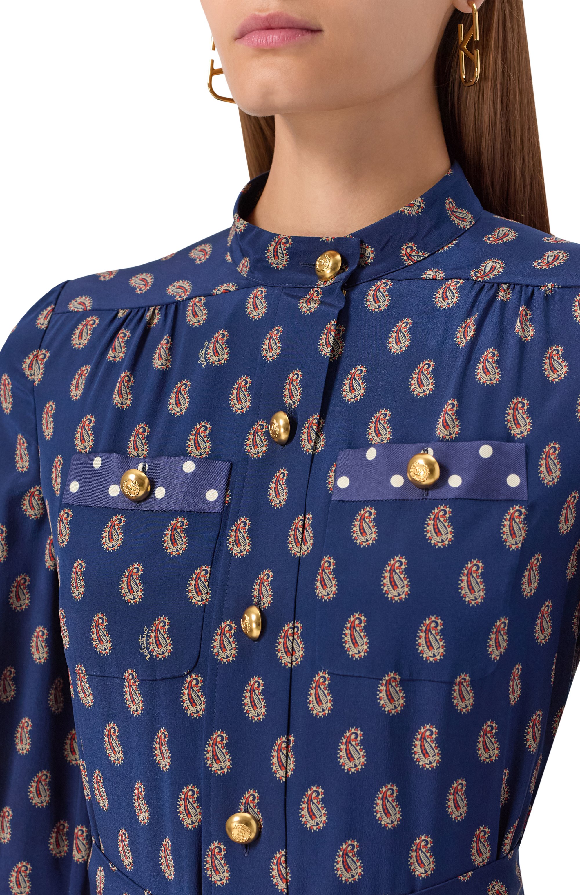 Шелковое платье VALENTINO, арт. 7B3VAFK2/9JA, фото 5