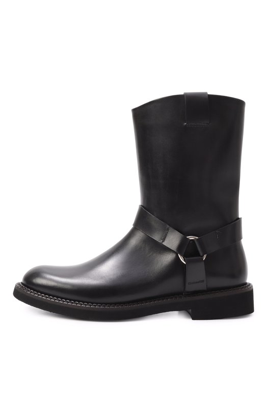 Кожаные ботинки Kiton D60802N0102702 Чёрный  D60802N0102702 Фото 4
