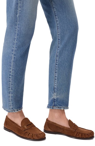 Замшевые пенни-лоферы SAINT LAURENT, арт. 821114/20YAA, фото 2