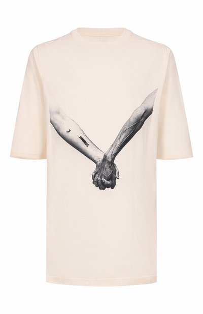 Мужская хлопковая футболка RICK OWENS, арт. RR01E5238/JNCP3