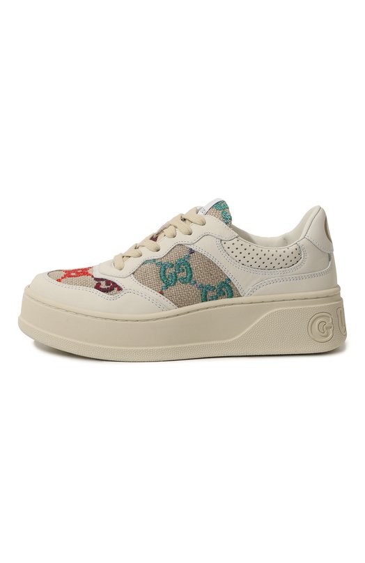 Кожаные кеды GG Gucci 670408/AABBW Белый  670408/AABBW Фото 2