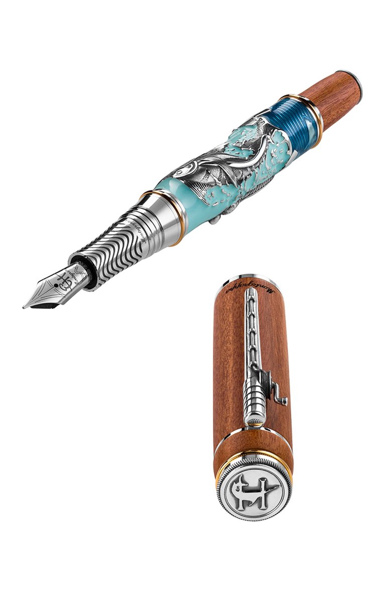 Мужского перьевая ручка MONTEGRAPPA бесцветного цвета, арт. ISOSN2SS | Фото 3 (Нос: Не проставлено; Региональные ограничения белый список (Axapta Mercury): Не проставлено; Материал сплава: Серебро)