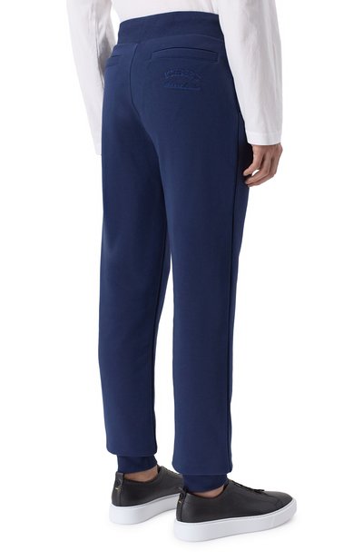 Хлопковые джоггеры ICEBERG темно-синего цвета по цене 26350 руб., арт. B021/6317, фото 4 Хлопковые джоггеры ICEBERG, арт. B021/6317, фото 4