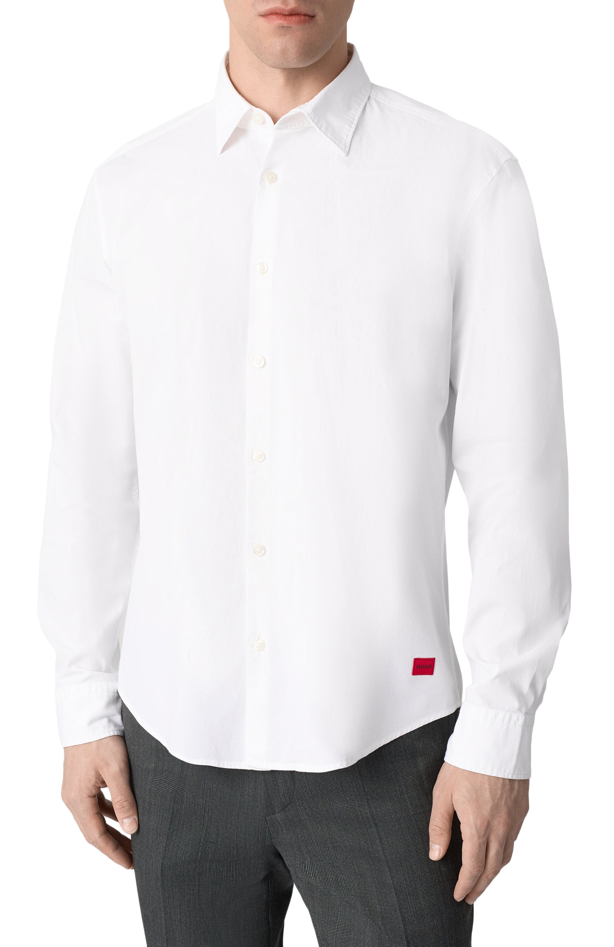Хлопковая рубашка HUGO, арт. 50500216, фото 3