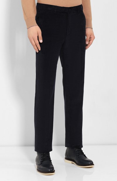 Вельветовые брюки LORO PIANA темно-синего цвета по цене 85800 руб., арт. FAI8336, фото 3 Вельветовые брюки LORO PIANA, арт. FAI8336, фото 3