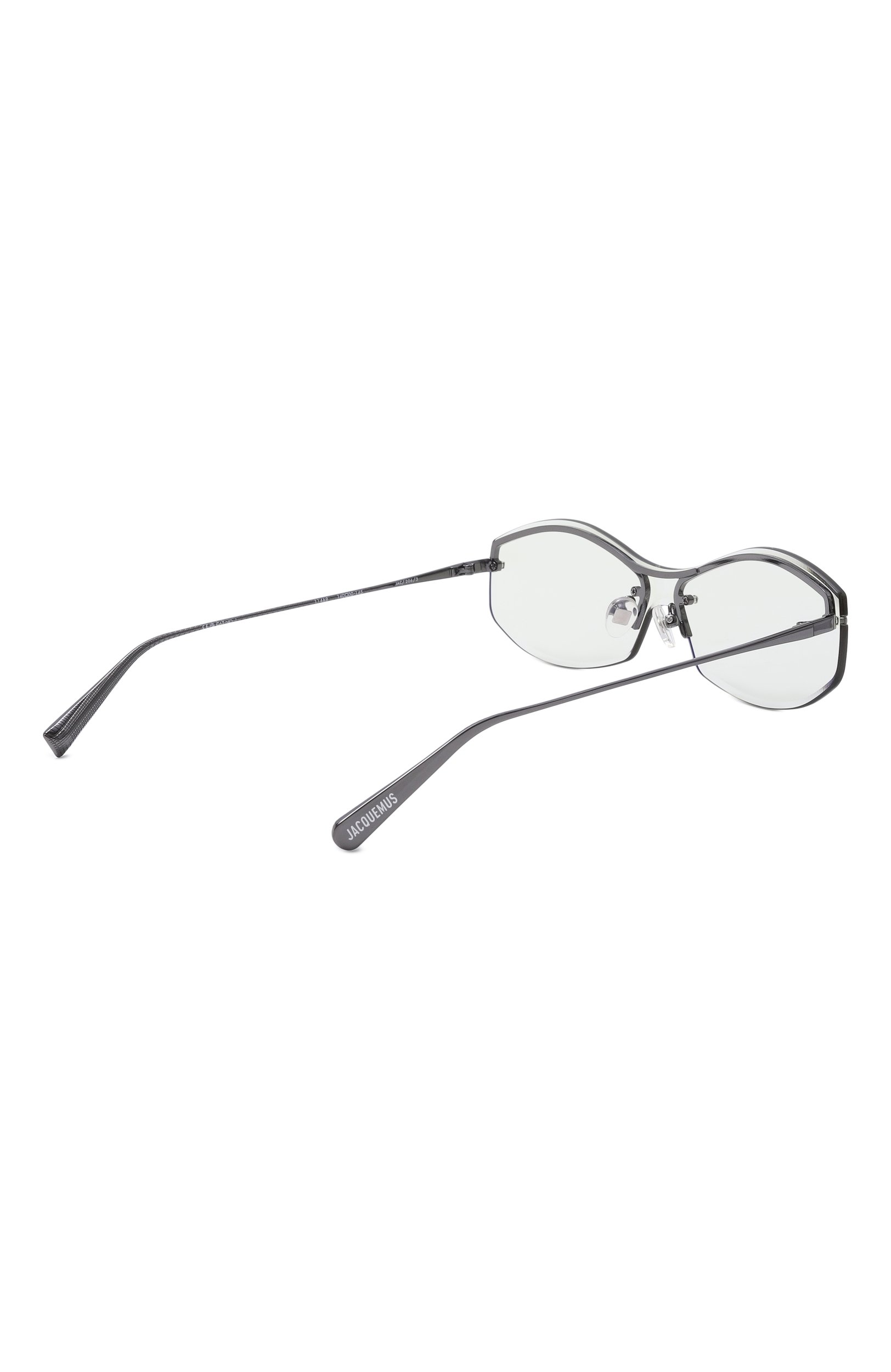 Солнцезащитные очки JACQUEMUS серебряного цвета по цене 42200 руб., арт. JAC206 C3SUN, фото 3 Солнцезащитные очки JACQUEMUS, арт. JAC206 C3SUN, фото 3