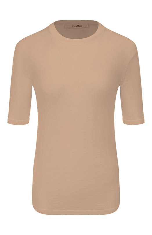 Шерстяной пуловер Max Mara GERIC0 Бежевый GERIC0