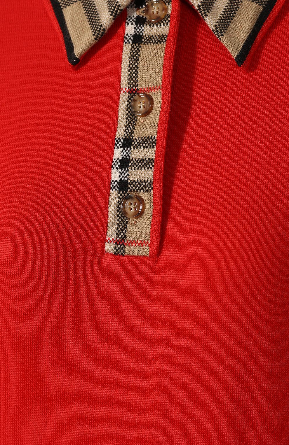 Шерстяное поло BURBERRY красного цвета по цене 64100 руб., арт. 8023891, фото 5 Шерстяное поло BURBERRY, арт. 8023891, фото 5