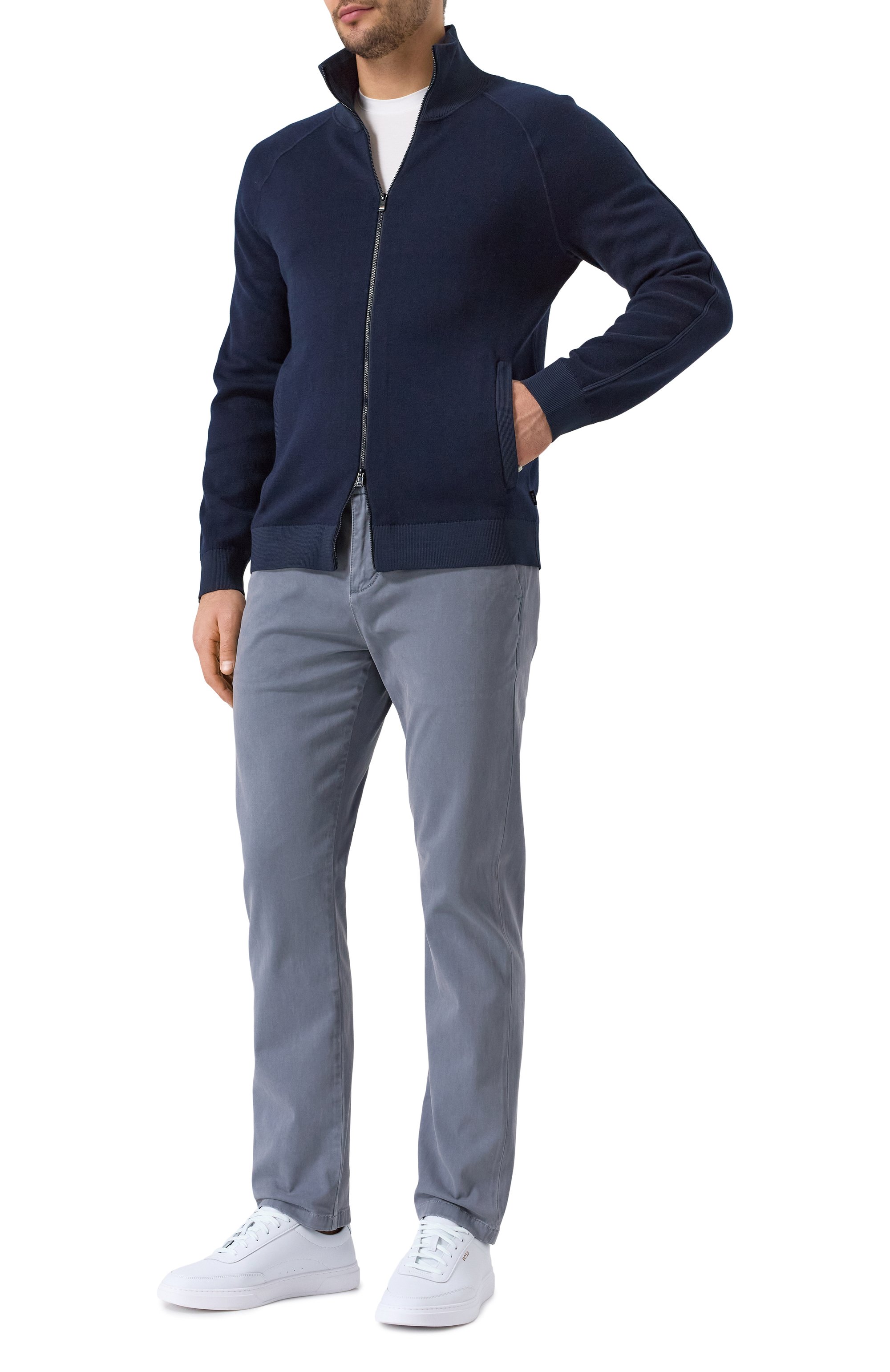 Кардиган из хлопка и шерсти BOSS, арт. 50519629, фото 2