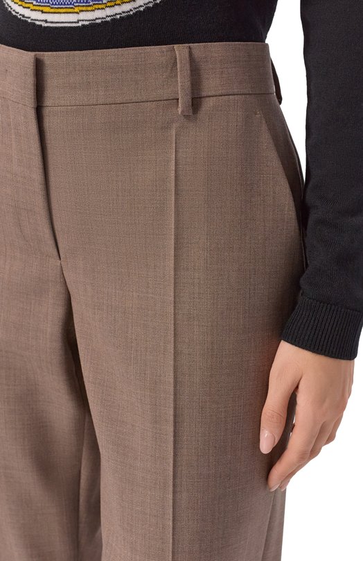Шерстяные брюки Moschino A0338/0522 Коричневый  A0338/0522 Фото 5