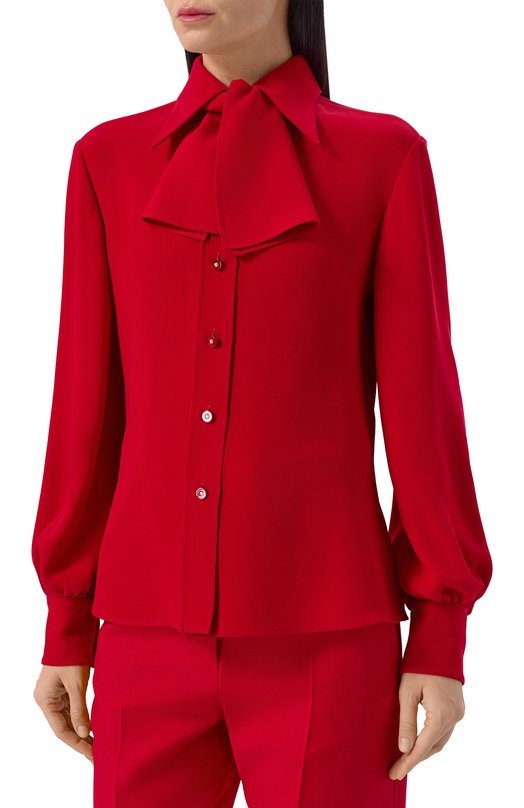 Шелковая блузка Valentino 8B3AB840/1MM Красный  8B3AB840/1MM Фото 3