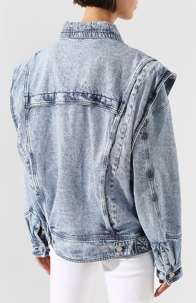 Джинсовая куртка ISABEL MARANT голубого цвета по цене 103000 руб., арт. VE0967-19E008I/RANY, фото 4 Джинсовая куртка ISABEL MARANT, арт. VE0967-19E008I/RANY, фото 4