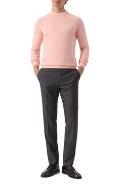 Мужские шерстяные брюки CORNELIANI темно-серого цвета, арт. 255B01-2517087 | Фото 2 (Материал внешний: Шерсть; Драгоценные камни: Проставлено; Материал сплава: Проставлено; Длина (брюки, джинсы): Стандартные; Случай: Повседневный; Стили: Кэжуэл)