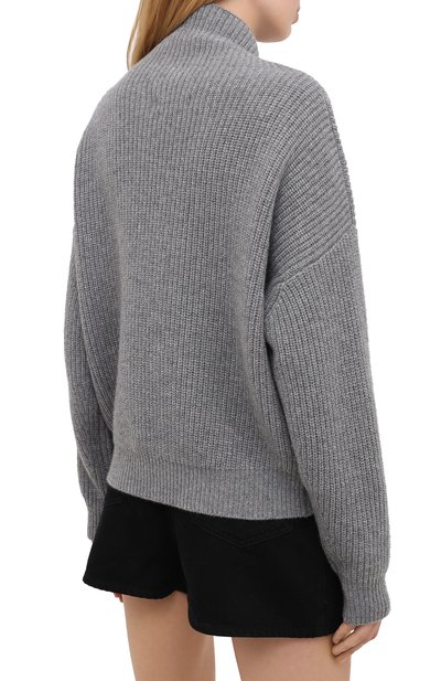 Свитер из кашемира и шерсти ISABEL MARANT серого цвета по цене 79950 руб., арт. PU1410-20A038I/BR00KE, фото 4 Свитер из кашемира и шерсти ISABEL MARANT, арт. PU1410-20A038I/BR00KE, фото 4