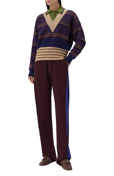 Хлопковые брюки DRIES VAN NOTEN бордового цвета по цене 57550 руб., арт. 011113/4603, фото 2 Хлопковые брюки DRIES VAN NOTEN, арт. 011113/4603, фото 2