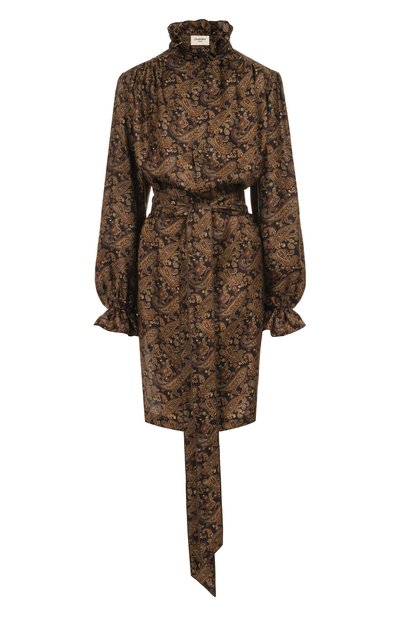 Женское шелковое платье SAINT LAURENT, арт. 828304/Y6K90