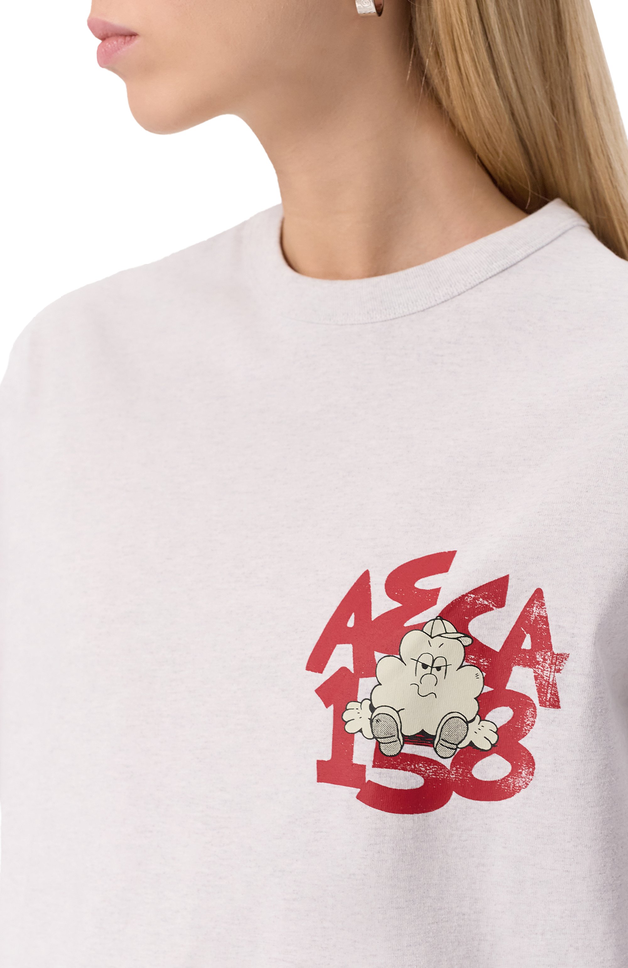 Хлопковая футболка AECA WHITE, арт. AWCMSSBDTTSST001C0.WHITE (XL), фото 5